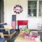 4th of July Welcome Wreath for Front Door – Wooden Red White and Blue Star Sign – USA 250th Anniversary Patriotic Porch Decor – All-Weather Memorial Day & Independence Day Wall Hanging for Outside Home